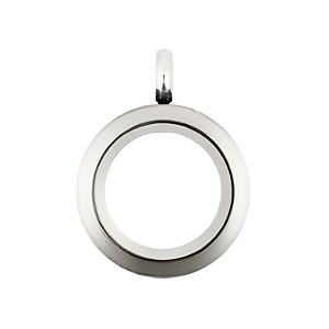 Medalhão Liso Prata - Pequeno