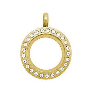 Medalhão c/Pedras Gold  - Pequeno