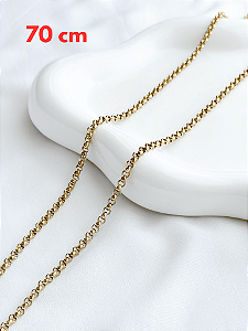 Corrente Paraíso Dourada 70 cm