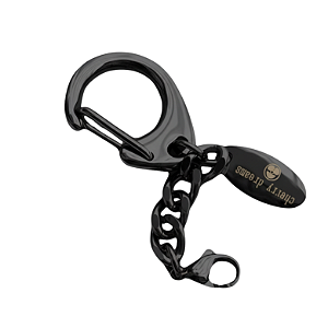 Mosquetão de Chaveiro para Medalhão Preto