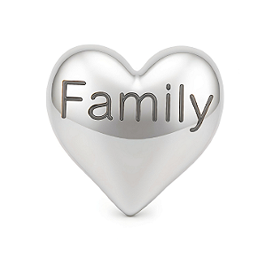 Charm - Coração Family Prata