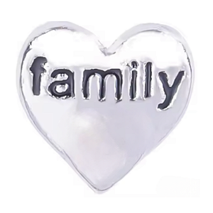 Charm - Coração Family Prata