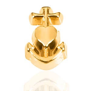 Charm - Âncora Coração OURO