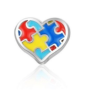 Charm - Coração Símbolo do Autismo