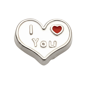 Charm - Coração " I Love You" Prata