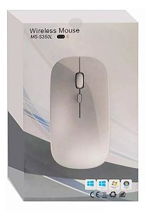 Mouse Bluetooth Conexão Sem Fio Wireless 2.4ghz Cor Branco