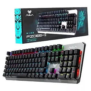 Teclado Gamer Mecânico Usb Keyboard Aula Fz066-ii Com Led