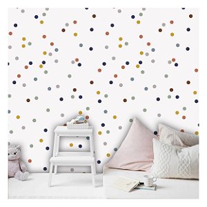 Papel de Parede Decorativo Infantil Confete Material 3M