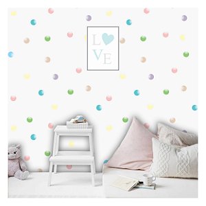 Papel de Parede Decorativo Infantil Bolinhas de Sabão Material 3M