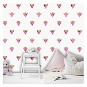 Papel de Parede Decorativo Infantil Melancia na Fatia