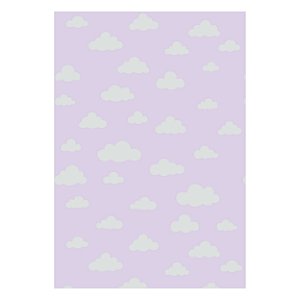 Papel de Parede Decorativo Infantil Nuvens Lavanda Material 3M