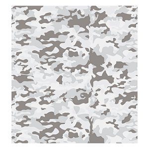Papel de Parede Decorativo Camuflado Cinza