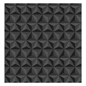 Papel de Parede Decorativo Geométrico Preto Fosco