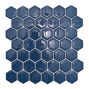 Pastilha Adesiva Resinada Colmeia Ice Blue Kit 4 Placas 3M