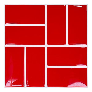 Pastilha Adesiva Resinada Concept Vermelho 1m²