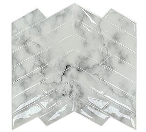 Pastilha Adesiva Espinha de Peixe Marble Cinza