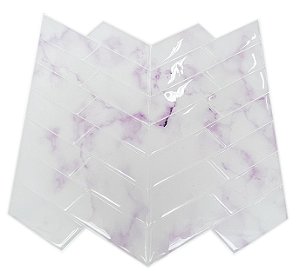 Pastilha Adesiva Espinha de Peixe Marble Lilás Classic