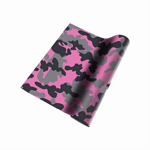 Vinil Adesivo Camuflado Rosa 1,0mX0.6m