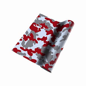 Vinil Adesivo Camuflado Vermelho 1,0mX0.6m