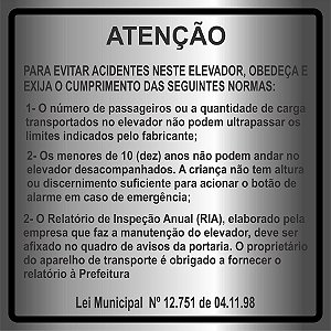 Placa para Elevador