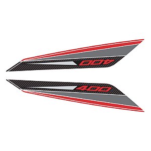 Adesivo Ninja 400 2019/20 Compatível Lateral Rabeta Resinado