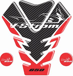 Adesivo V-Strom Compatível Tank Pad Frontal Resinado