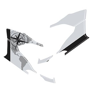 Adesivo S1000 XR 2017/18 Compatível Farol Resinado
