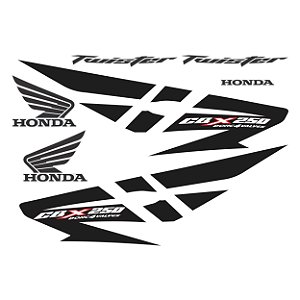 Adesivos Faixa Tanque Moto Honda Twister Cbx 250 2008 Prata
