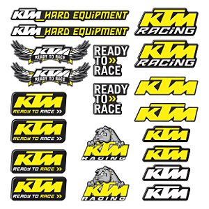 Adesivo Protetor Ktm Cartela Logo Resinado