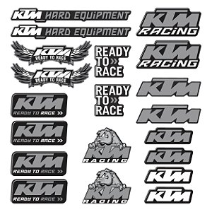 Adesivo Protetor Ktm Cartela Logo Resinado