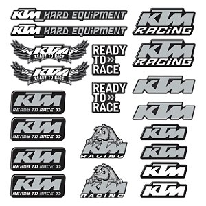 Adesivo Protetor Ktm Cartela Logo Resinado