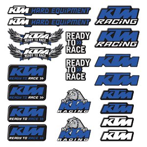 Adesivo Protetor Ktm Cartela Logo Resinado