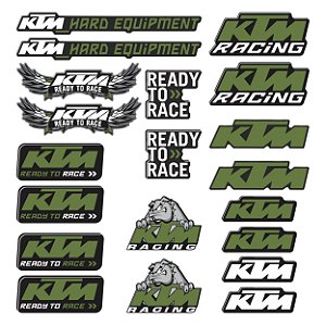 Adesivo Protetor Ktm Cartela Logo Resinado
