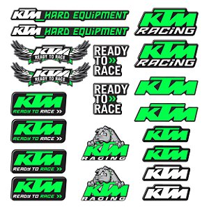 Adesivo Protetor Ktm Cartela Logo Resinado