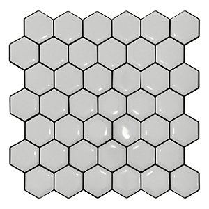 Pastilha Adesiva Resinada Colmeia Branca Rejunte Branco-105 Placas