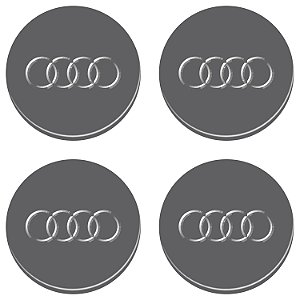 Adesivos Emblema Resinado Roda Audi 11,7cm