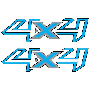 Emblema Adesivo 4x4 Ford Ranger 2017 Par