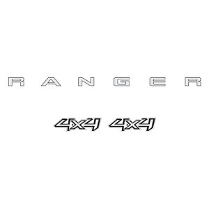 Kit Emblema Adesivo Ford Ranger 4x4