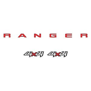 Kit Emblema Adesivo Ford Ranger 4x4