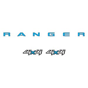 Kit Emblema Adesivo Ford Ranger 4x4