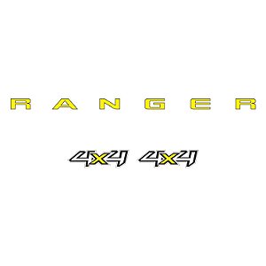 Kit Emblema Adesivo Ford Ranger 4x4