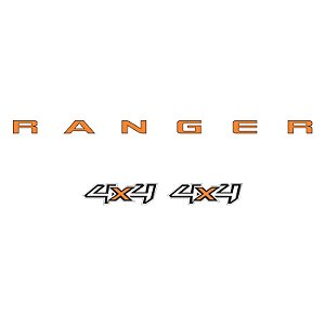 Kit Emblema Adesivo Ford Ranger 4x4