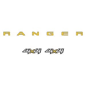 Kit Emblema Adesivo Ford Ranger 4x4