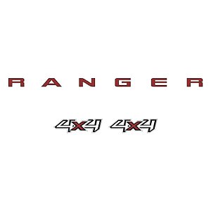 Kit Emblema Adesivo Ford Ranger 4x4