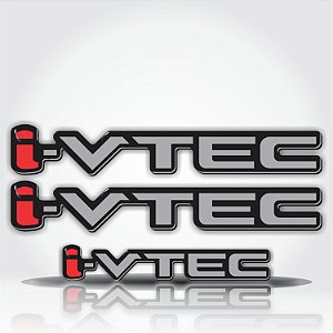 Emblema Adesivo Resinado Honda Civic I Vtec Par