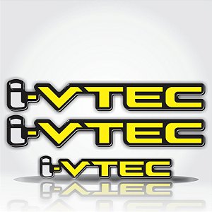 Emblema Adesivo Resinado Honda Civic I Vtec Par