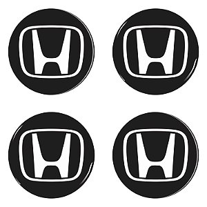 Kit 4 Emblemas Roda Resinado 7cm Honda