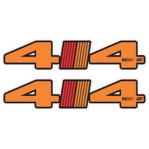 Par Adesivos 4x4 Mitsubishi Ralli Art Personalizado