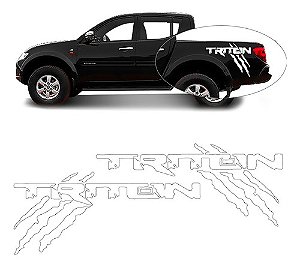2 Adesivos Faixa Lateral Compatível L200 Triton Varias Cores