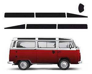 Acessórios Kombi Adesivo Janela Teto Imitação Kit Preto